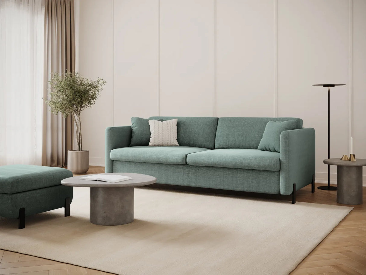 Gloria 3-Sitzer Sofa, ausklappbar, mit Schlaffunktion, mit Bezug aus Strukturierter Stoff (Bjo71) in Mint, 202x102 cm – Bild 2