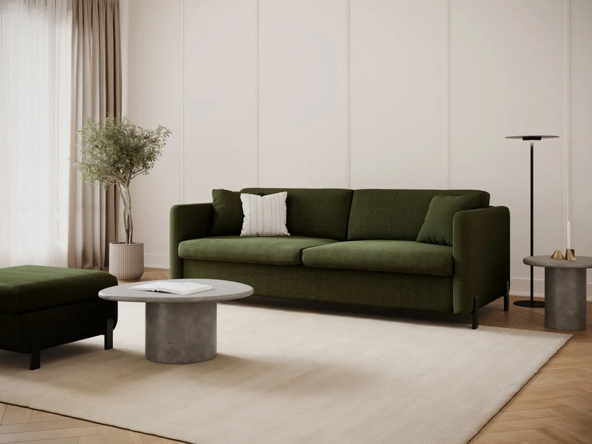Gloria 3-Sitzer Sofa, ausklappbar, mit Schlaffunktion, mit Bezug aus Strukturierter Stoff (Bjo77) in Grün, 202x102 cm – Bild 2