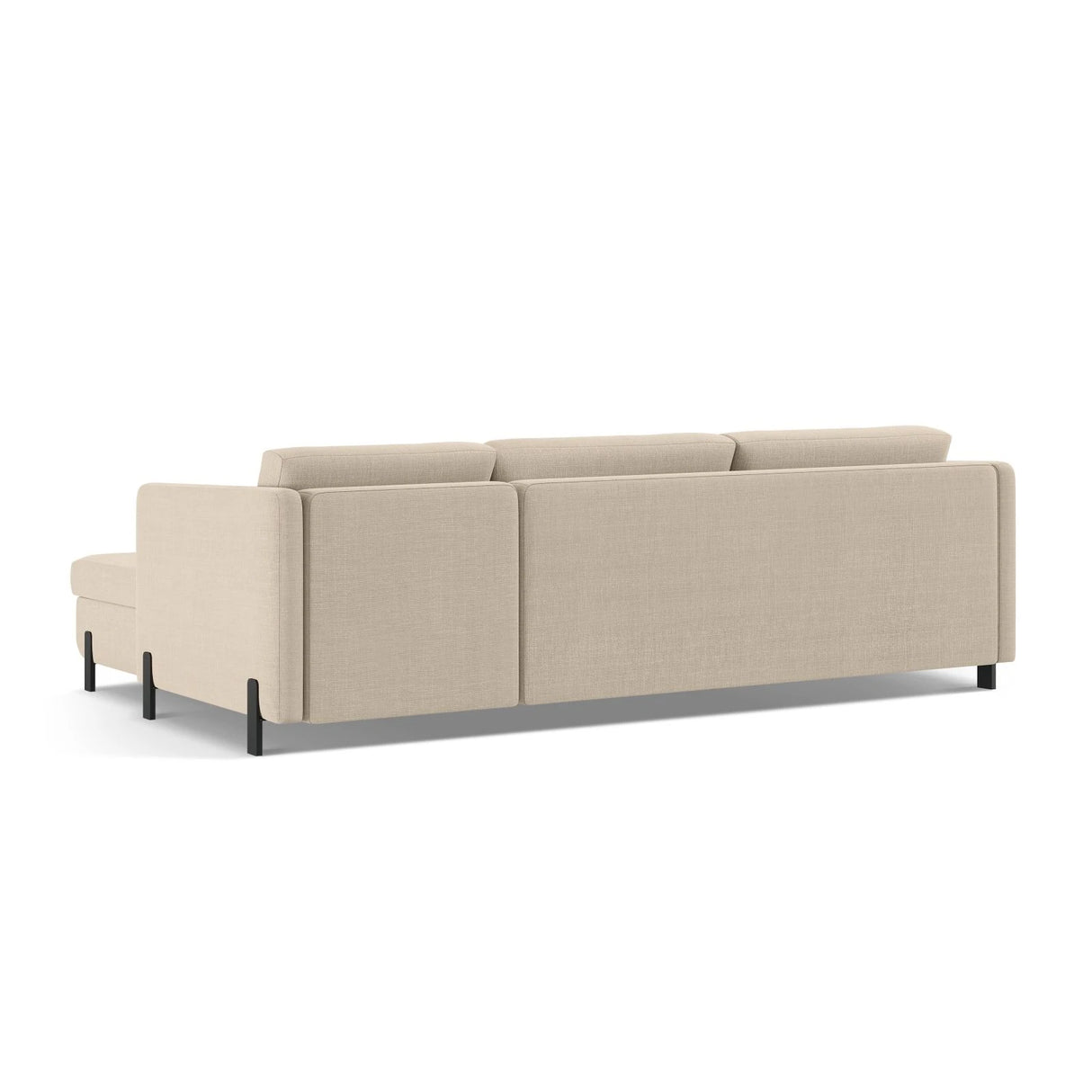 Gloria 4-Sitzer Ecksofa Links, ausklappbar, mit Schlaffunktion, mit Bezug aus Samt oder Strukturstoff, 260x170 cm – Bild 5