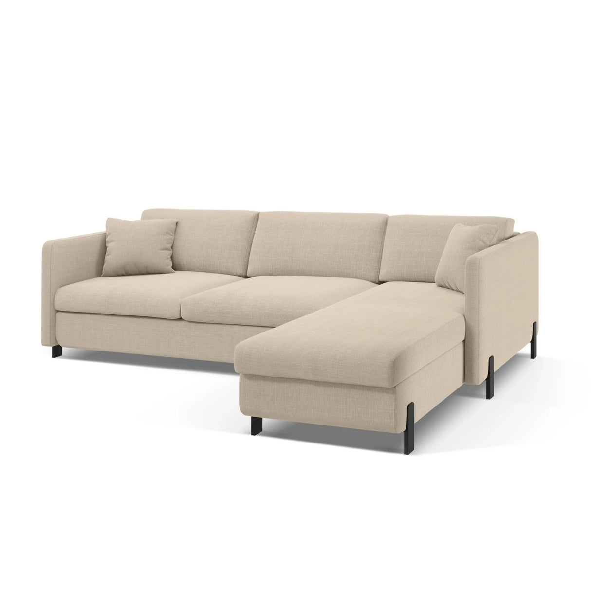 Gloria 4-Sitzer Ecksofa Rechts, ausklappbar, mit Schlaffunktion, mit Bezug aus Samt oder Strukturstoff, 280x170 cm – Bild 4