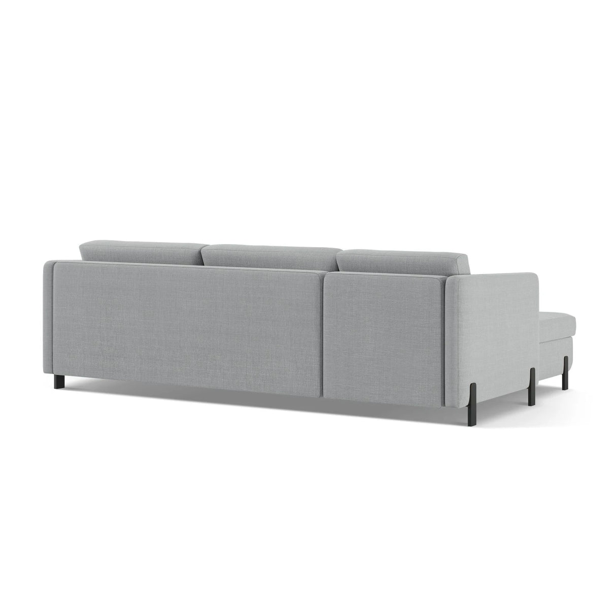Gloria 4-Sitzer Ecksofa Rechts, ausklappbar, mit Schlaffunktion, mit Bezug aus Strukturierter Stoff (Bjo06) in Hellgrau, 260x170 cm – Bild 5