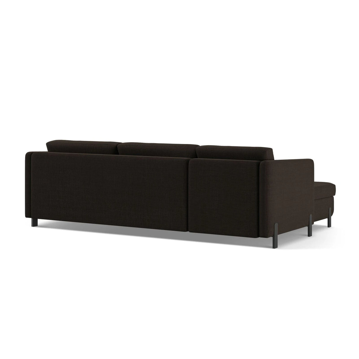 Gloria 4-Sitzer Ecksofa Rechts, ausklappbar, mit Schlaffunktion, mit Bezug aus Strukturierter Stoff (Bjo16) in Dunkelgrau, 280x170 cm – Bild 5