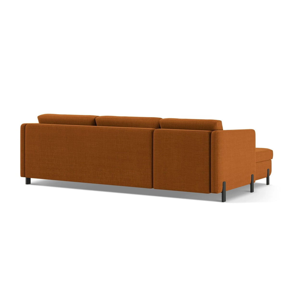 Gloria 4-Sitzer Ecksofa Rechts, ausklappbar, mit Schlaffunktion, mit Bezug aus Strukturierter Stoff (Bjo42) in Ziegel, 280x170 cm – Bild 5