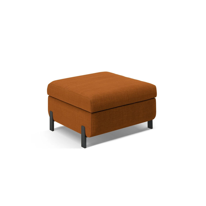 Gloria Pouf mit Bezug aus Strukturierter Stoff (Bjo42) in Ziegel, 87x72 cm – Bild 1