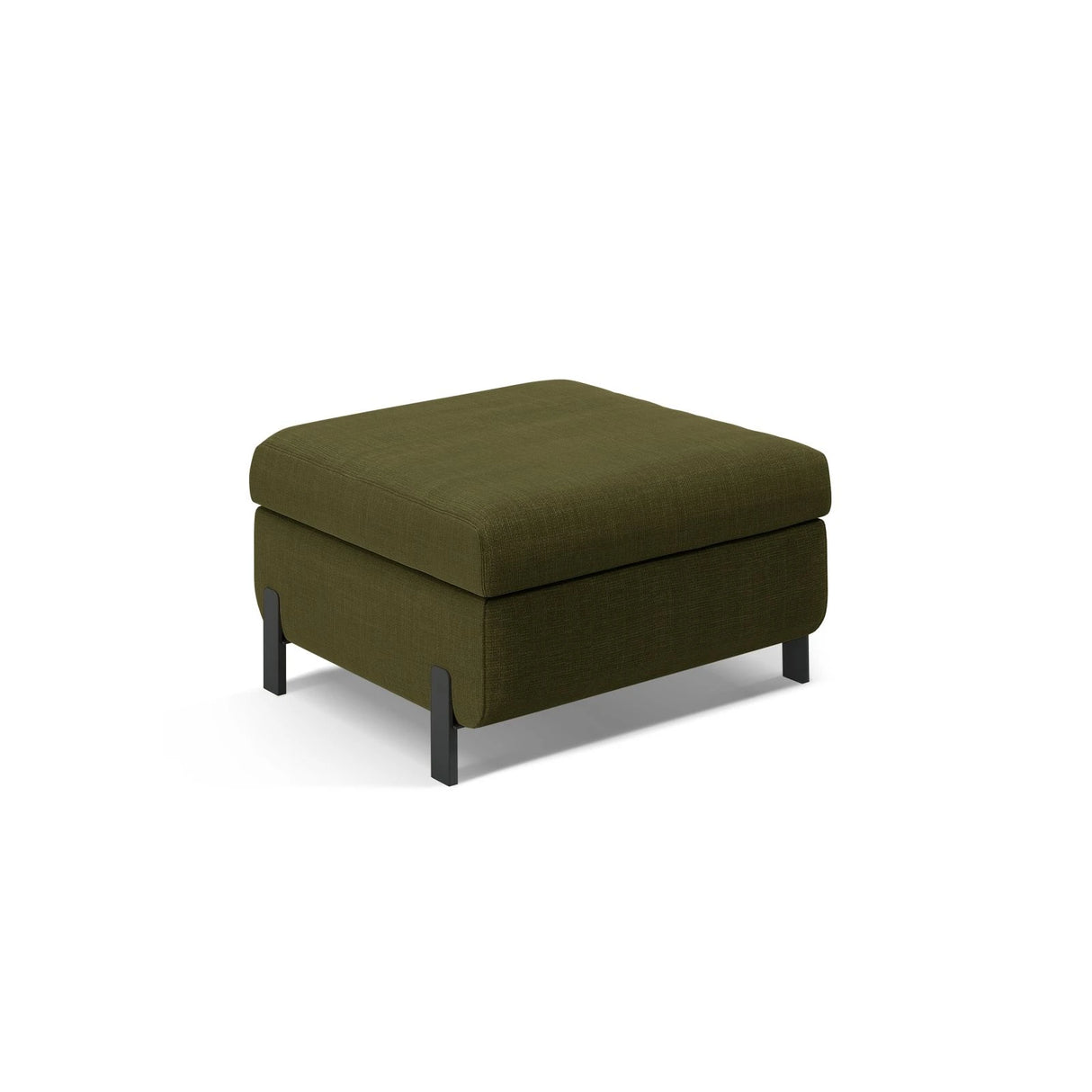 Gloria Pouf mit Bezug aus Strukturierter Stoff (Bjo77) in Grün, 87x72 cm – Bild 1