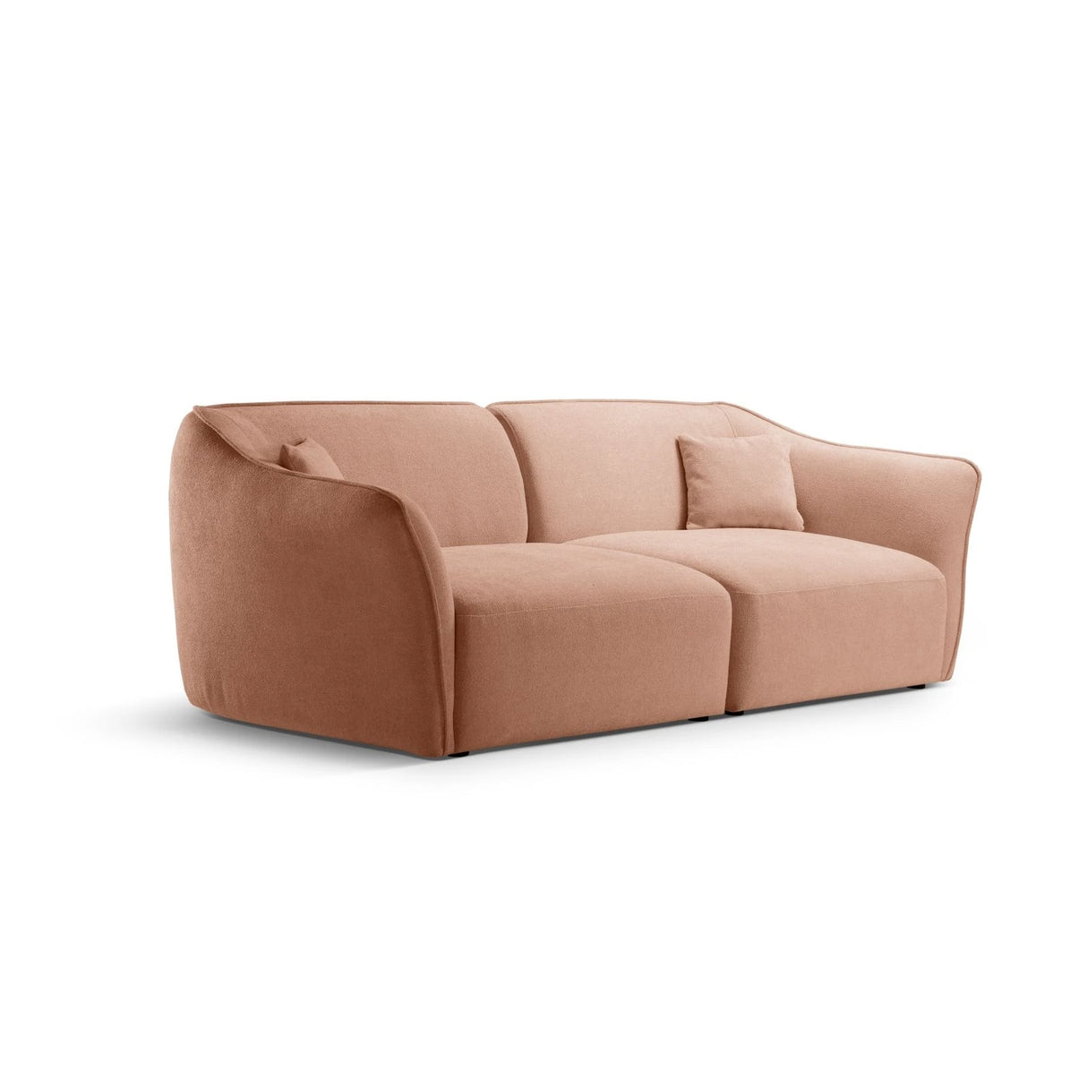 Hailey 3-Sitzer Sofa aus Boucle (Sic35) in Peach, 206x102 cm – Bild 3