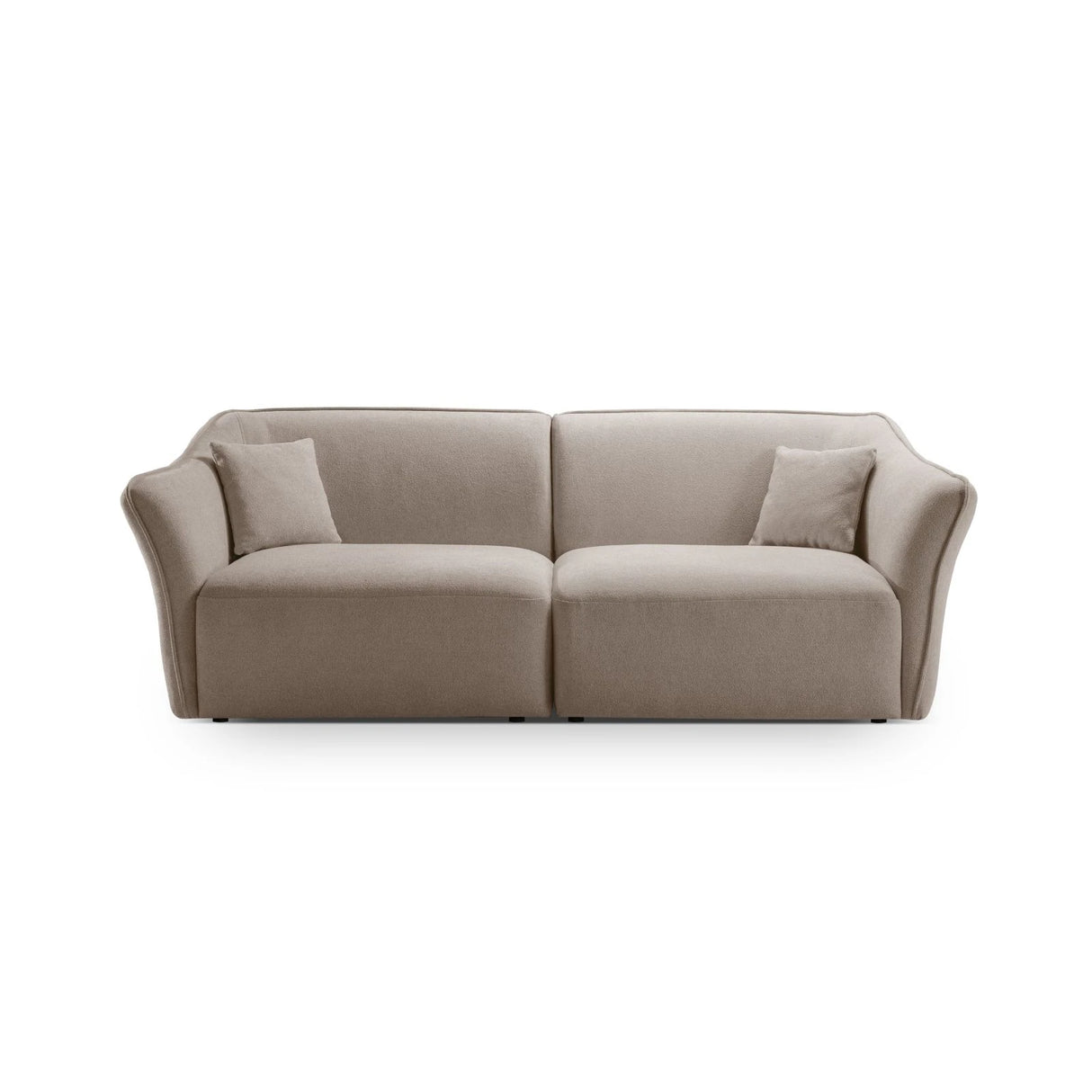 Hailey 3-Sitzer Sofa aus Boucle (Sic50) in Dunkelbeige, 206x102 cm – Bild 1