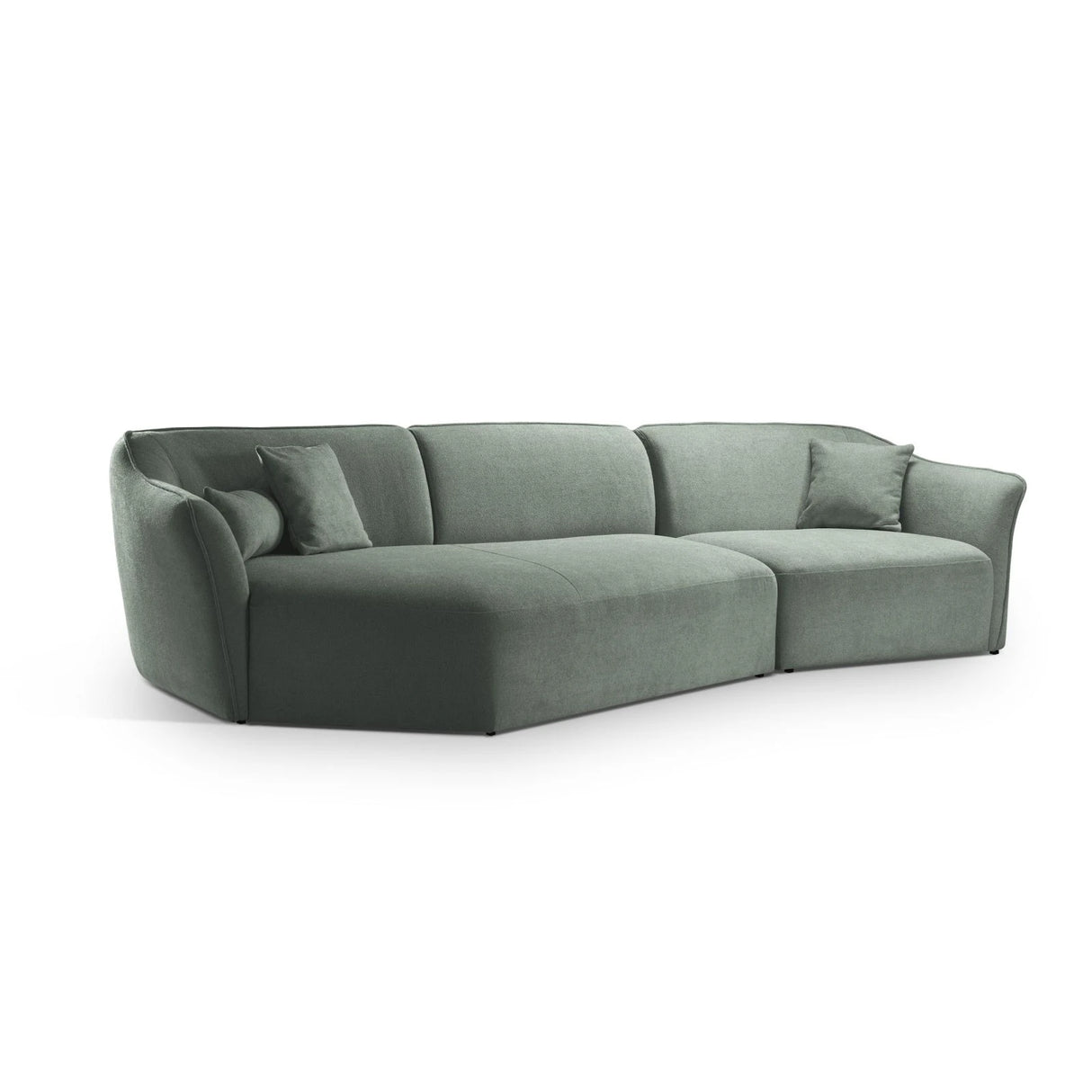 Hailey 5-Sitzer Ecksofa, Linke Seite, aus Boucle (Sic5) in Mint, 292x138 cm – Bild 3