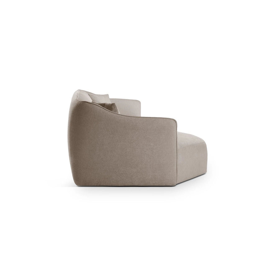 Hailey 5-Sitzer Ecksofa, Linke Seite, aus Boucle (Sic50) in Dunkelbeige, 292x138 cm – Bild 5