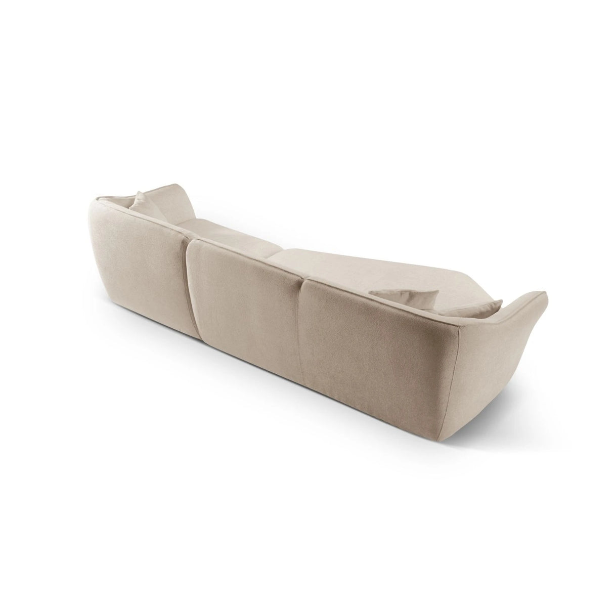 Hailey 5-Sitzer Ecksofa, Linke Seite, aus Boucle (Sic55) in Leichtes Beige, 292x138 cm – Bild 6