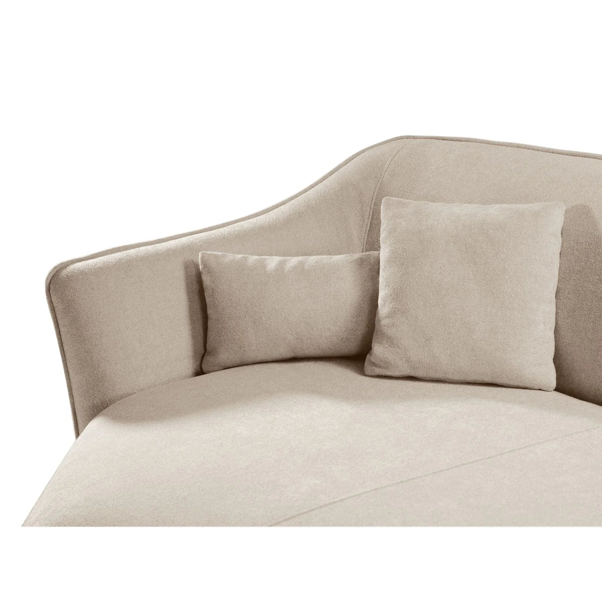 Hailey 5-Sitzer Ecksofa, Linke Seite, aus Boucle (Sic55) in Leichtes Beige, 292x138 cm – Bild 7