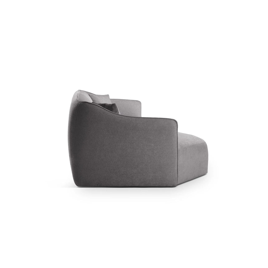 Hailey 5-Sitzer Ecksofa, Linke Seite, aus Boucle (Sic75) in Dunkelgrau, 292x138 cm – Bild 5