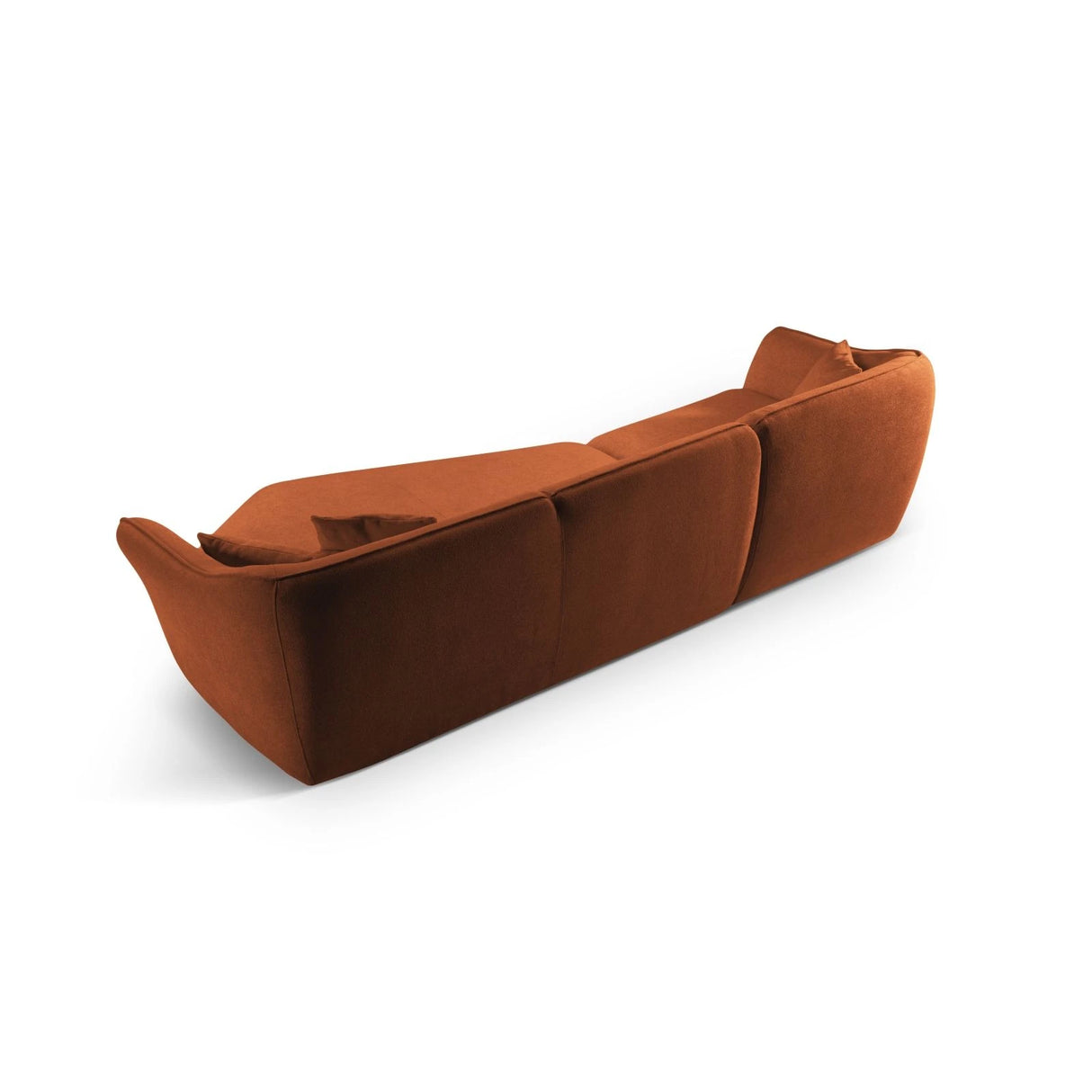 Hailey 5-Sitzer Ecksofa, Rechte Seite, aus Boucle (Sic30) in Ziegel, 292x138 cm – Bild 6