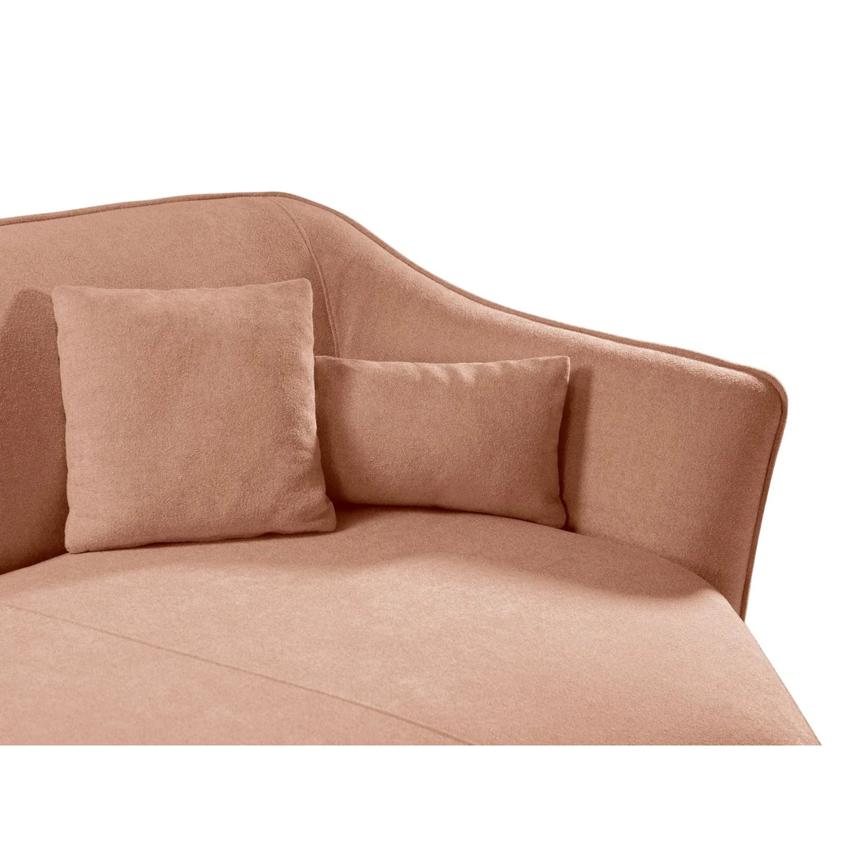 Hailey 5-Sitzer Ecksofa, Rechte Seite, aus Boucle (Sic35) in Peach, 292x138 cm – Bild 7