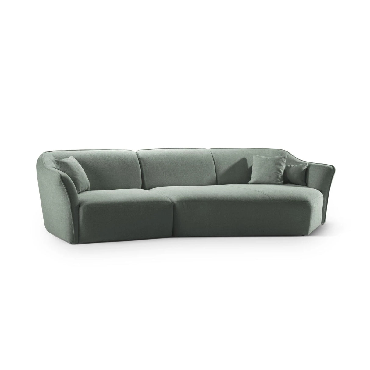 Hailey 5-Sitzer Ecksofa, Rechte Seite, aus Boucle (Sic5) in Mint, 292x138 cm – Bild 4