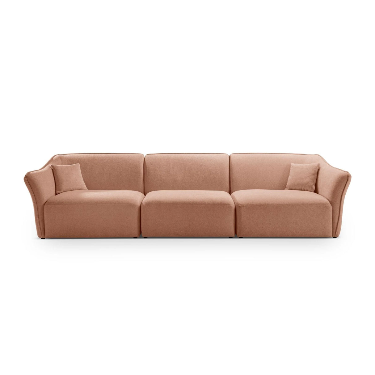 Hailey 5-Sitzer Sofa aus Boucle (Sic35) in Peach, 292x102 cm – Bild 1