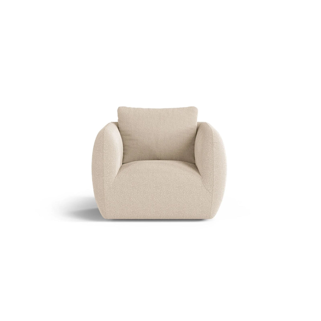 Iga Sessel aus Boucle (Baloo 2074) in Beige, 95x87 cm – Bild 1