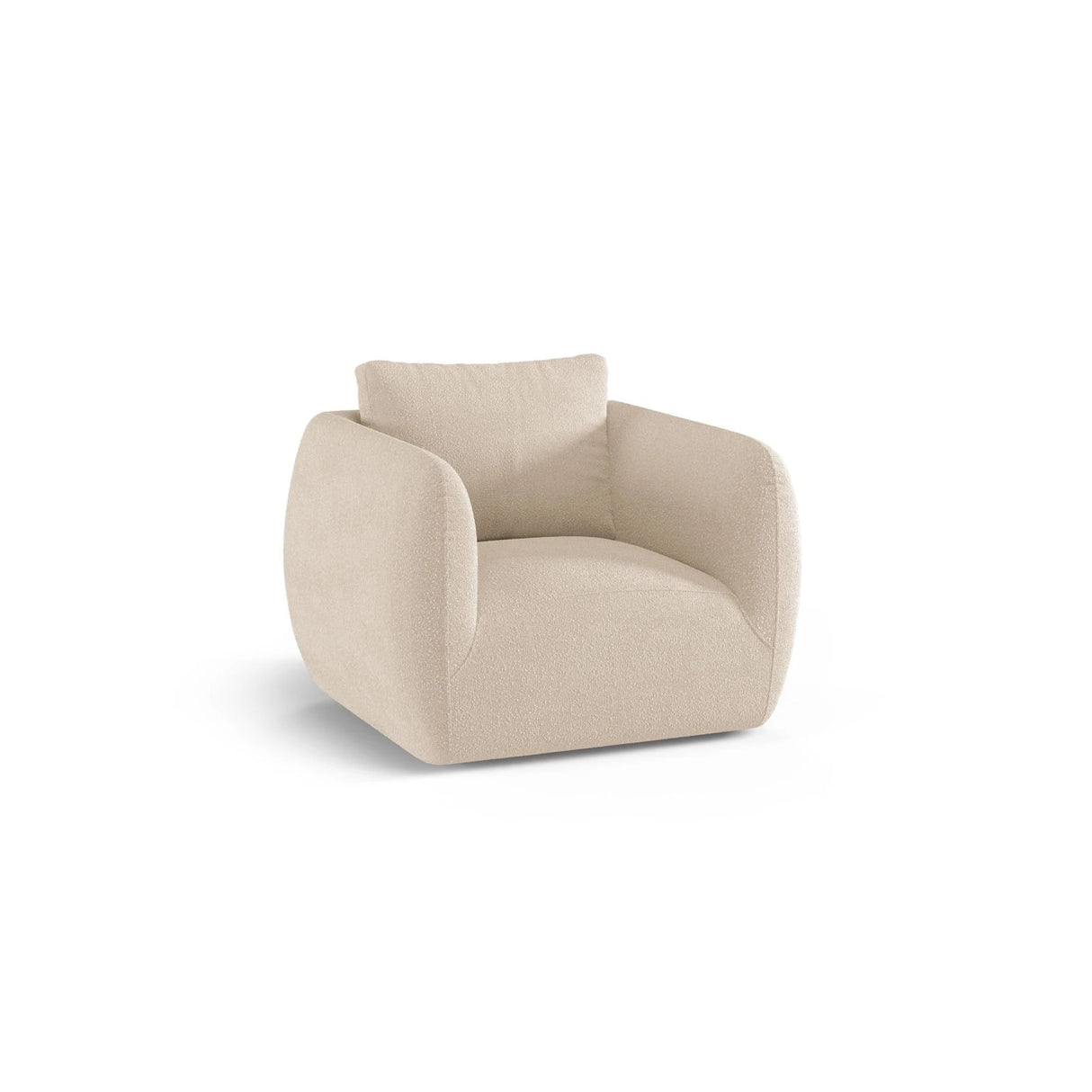 Iga Sessel aus Boucle (Baloo 2074) in Beige, 95x87 cm – Bild 3