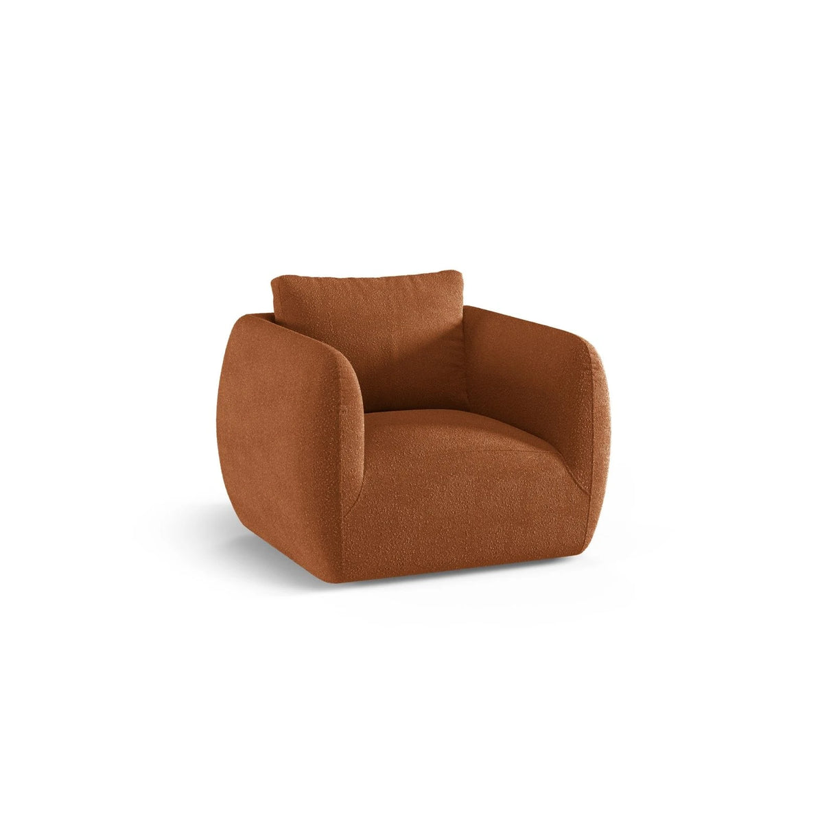 Iga Sessel aus Boucle (Baloo 2078) in Terrakotta, 95x87 cm – Bild 3