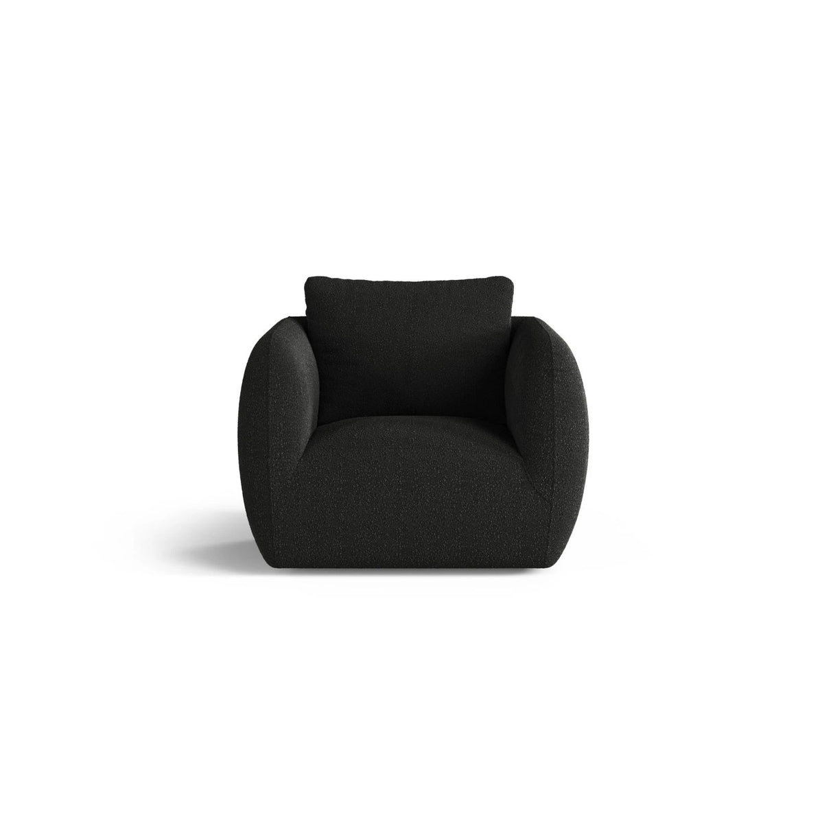 Iga Sessel aus Boucle (Baloo 2082) in Schwarz, 95x87 cm – Bild 1