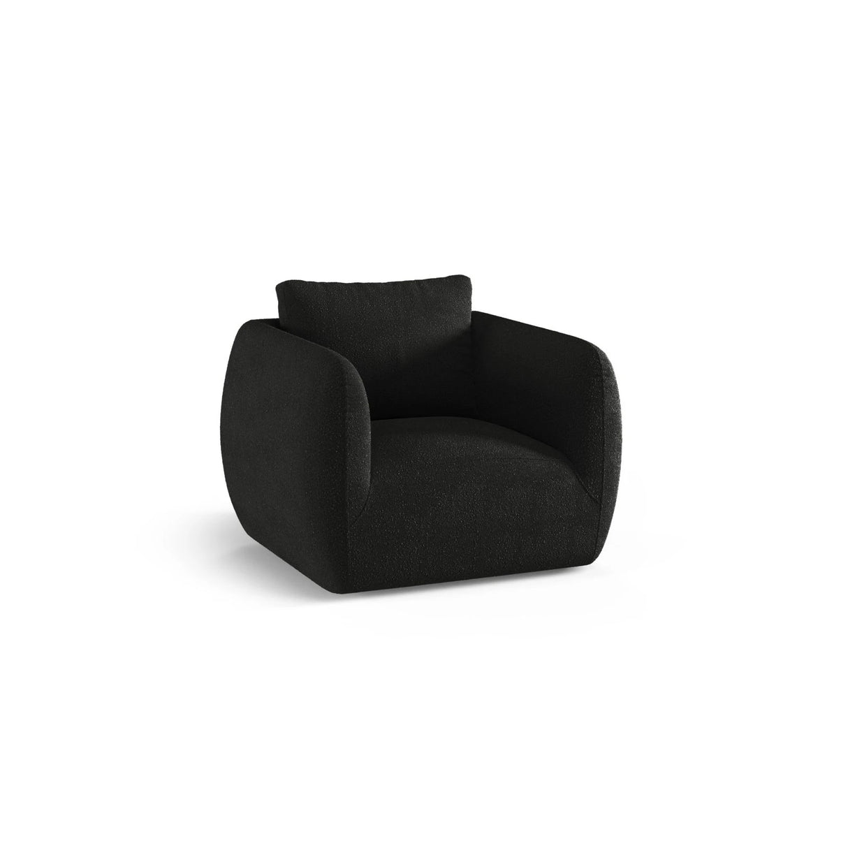 Iga Sessel aus Boucle (Baloo 2082) in Schwarz, 95x87 cm – Bild 3