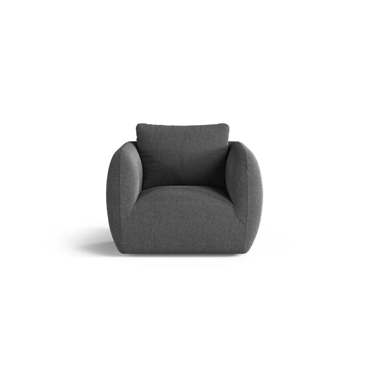 Iga Sessel aus Boucle (Baloo 2083) in Dunkelgrau, 95x87 cm – Bild 1