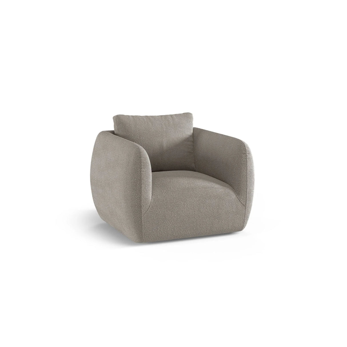 Iga Sessel aus Boucle (Baloo 2084) in Grau, 95x87 cm – Bild 3