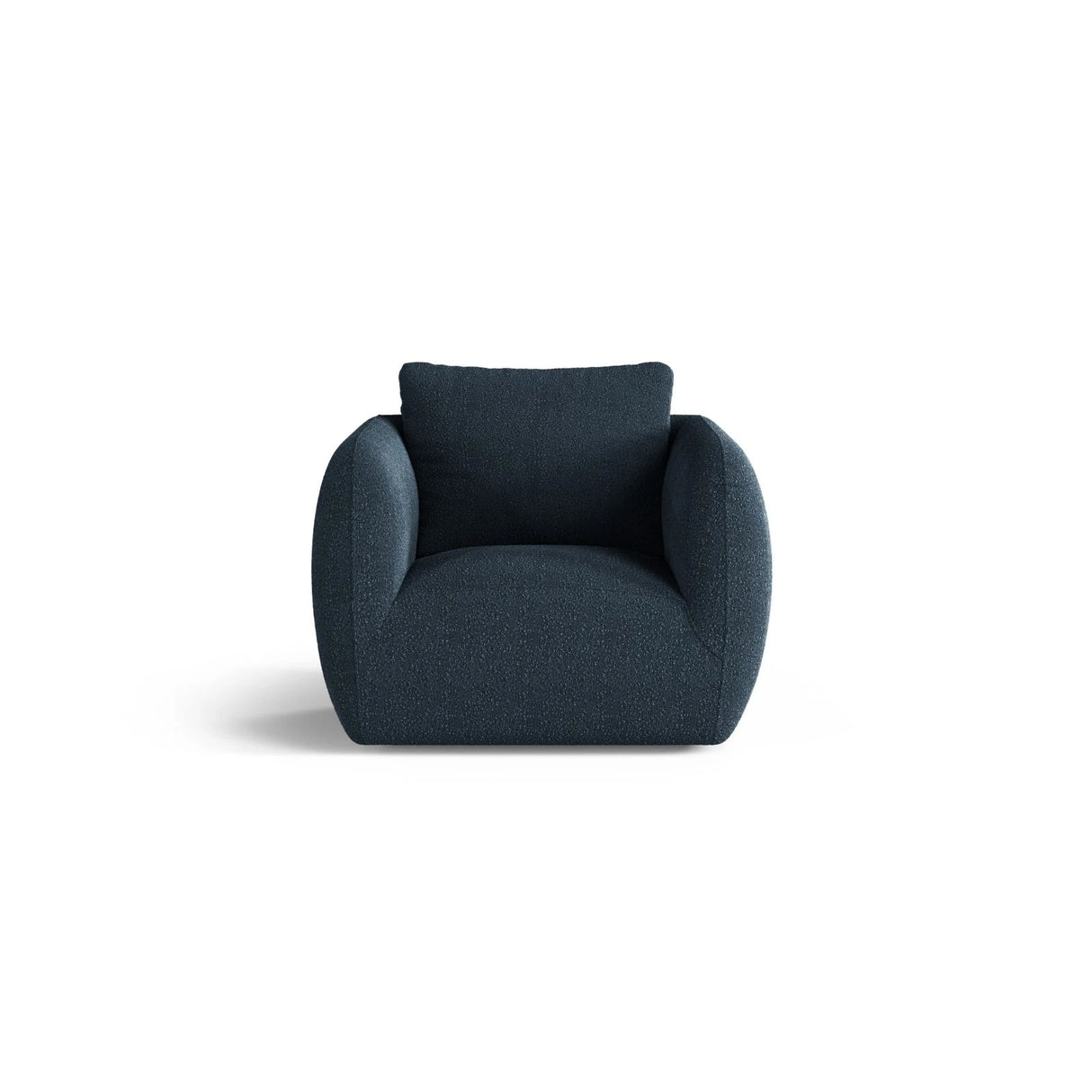 Iga Sessel aus Boucle (Baloo 2088) in Dunkelblau, 95x87 cm – Bild 1