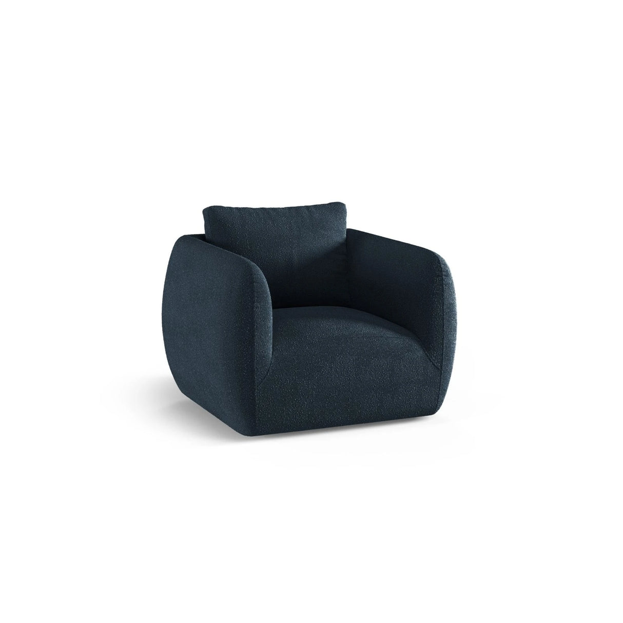 Iga Sessel aus Boucle (Baloo 2088) in Dunkelblau, 95x87 cm – Bild 3