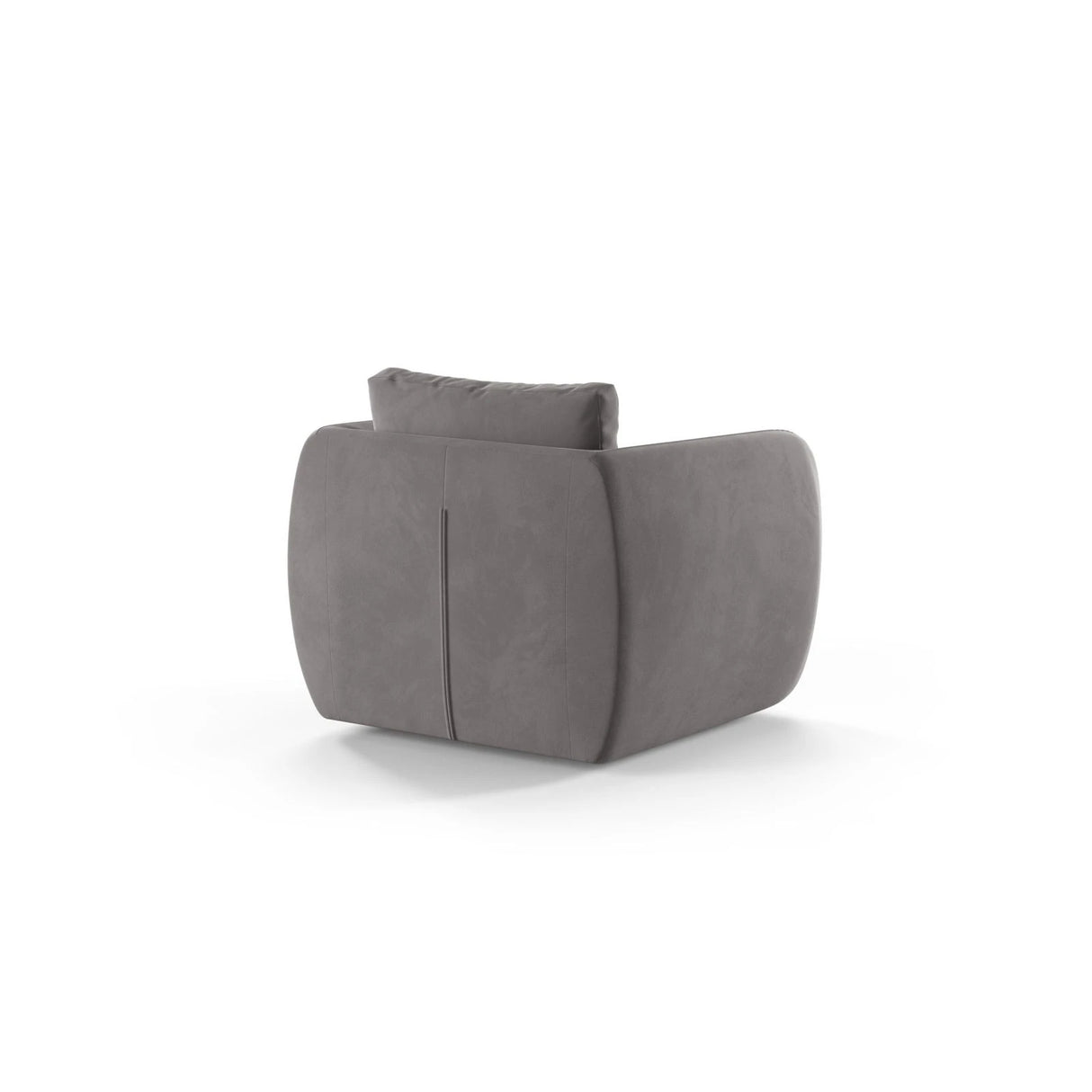 Iga Sessel aus Samt (Casino Ash) in Hellgrau, 95x87 cm – Bild 4