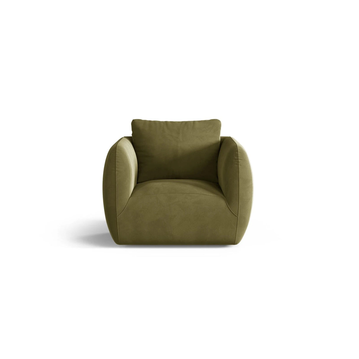 Iga Sessel aus Samt (Casino Forest) in Hellgrün, 95x87 cm – Bild 1