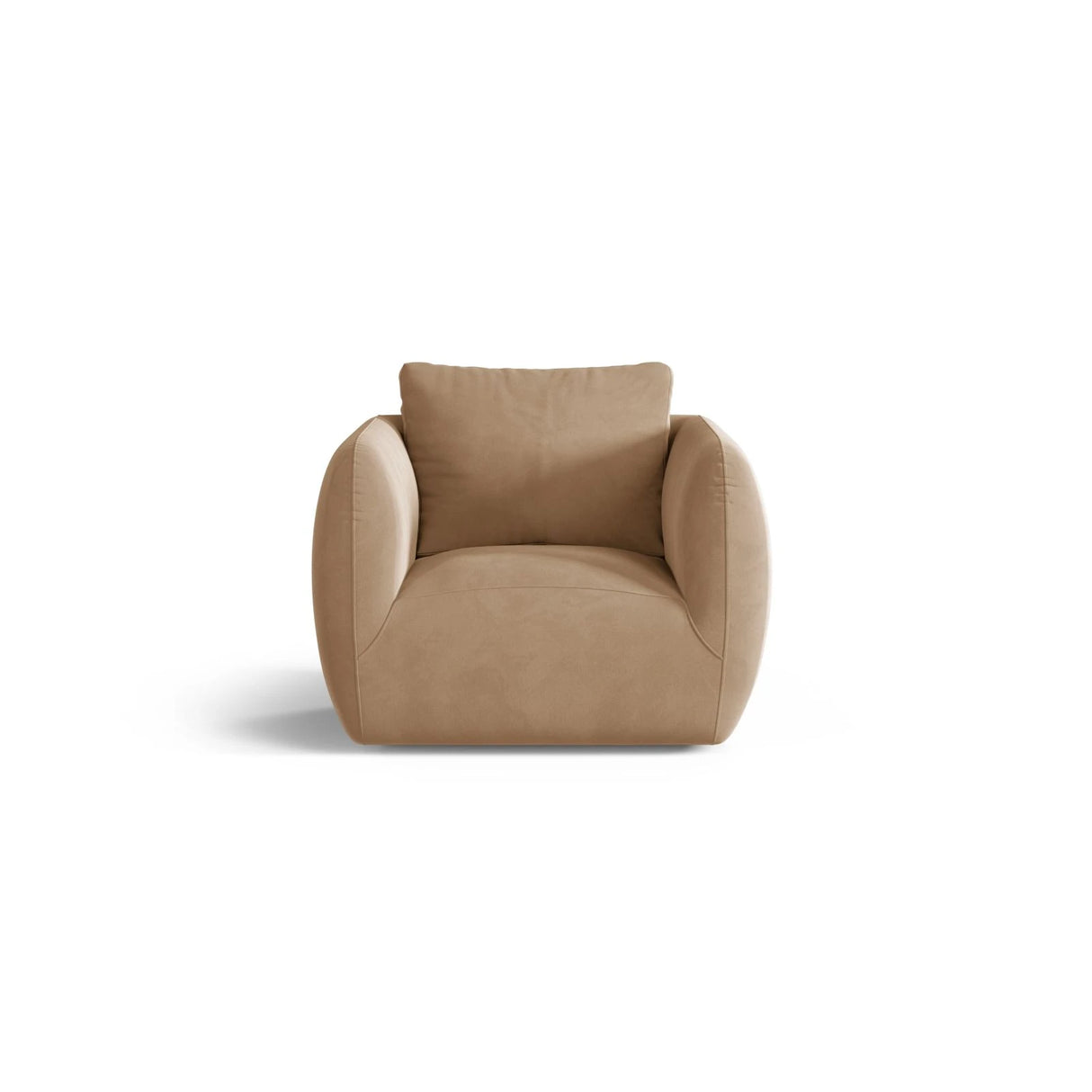 Iga Sessel aus Samt (Casino Lion) in Sand, 95x87 cm – Bild 1