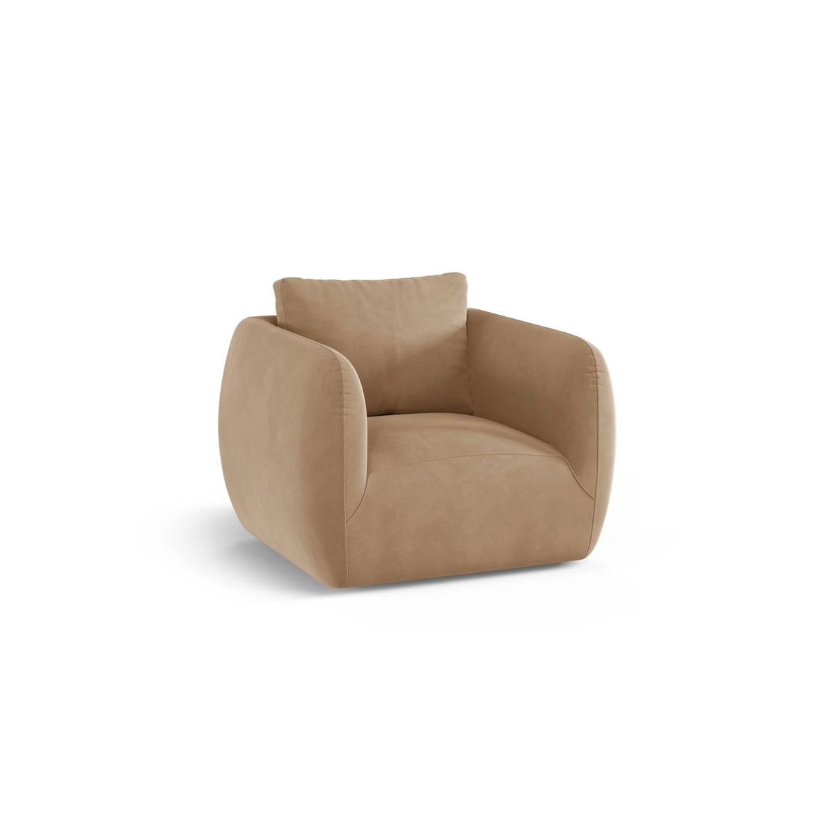Iga Sessel aus Samt (Casino Lion) in Sand, 95x87 cm – Bild 3
