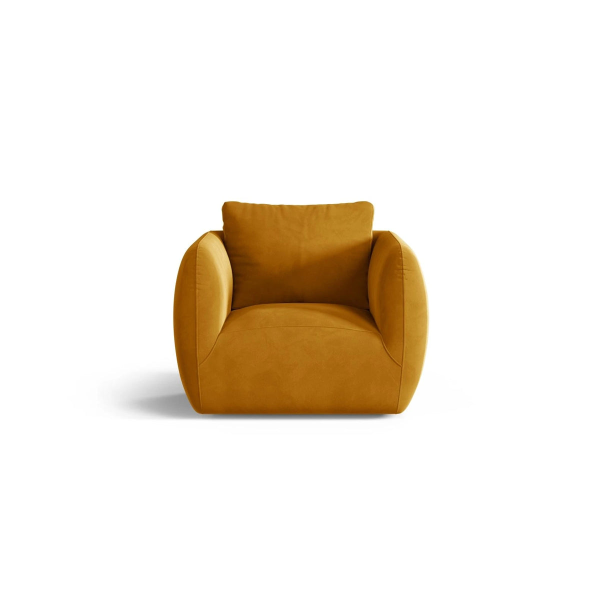 Iga Sessel aus Samt (Casino Mostaza) in Gelb, 95x87 cm – Bild 1