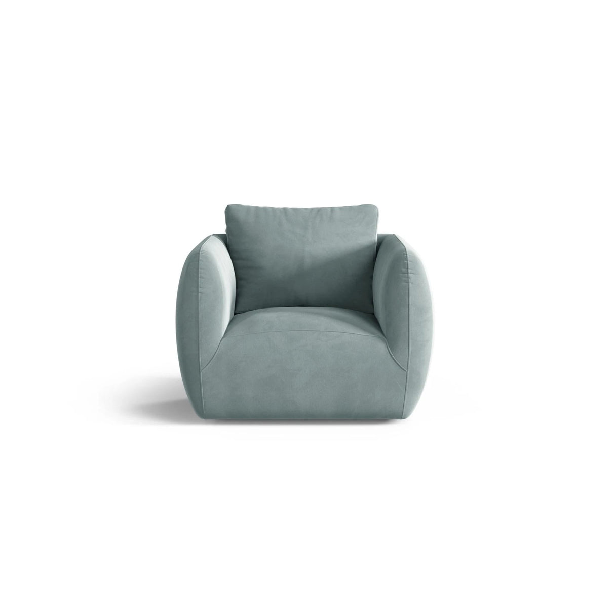 Iga Sessel aus Samt (Casino Safira) in Hellblau, 95x87 cm – Bild 1