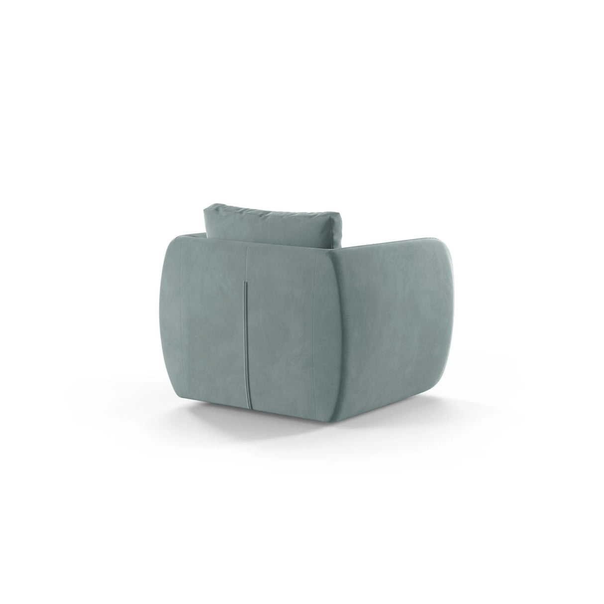 Iga Sessel aus Samt (Casino Safira) in Hellblau, 95x87 cm – Bild 4