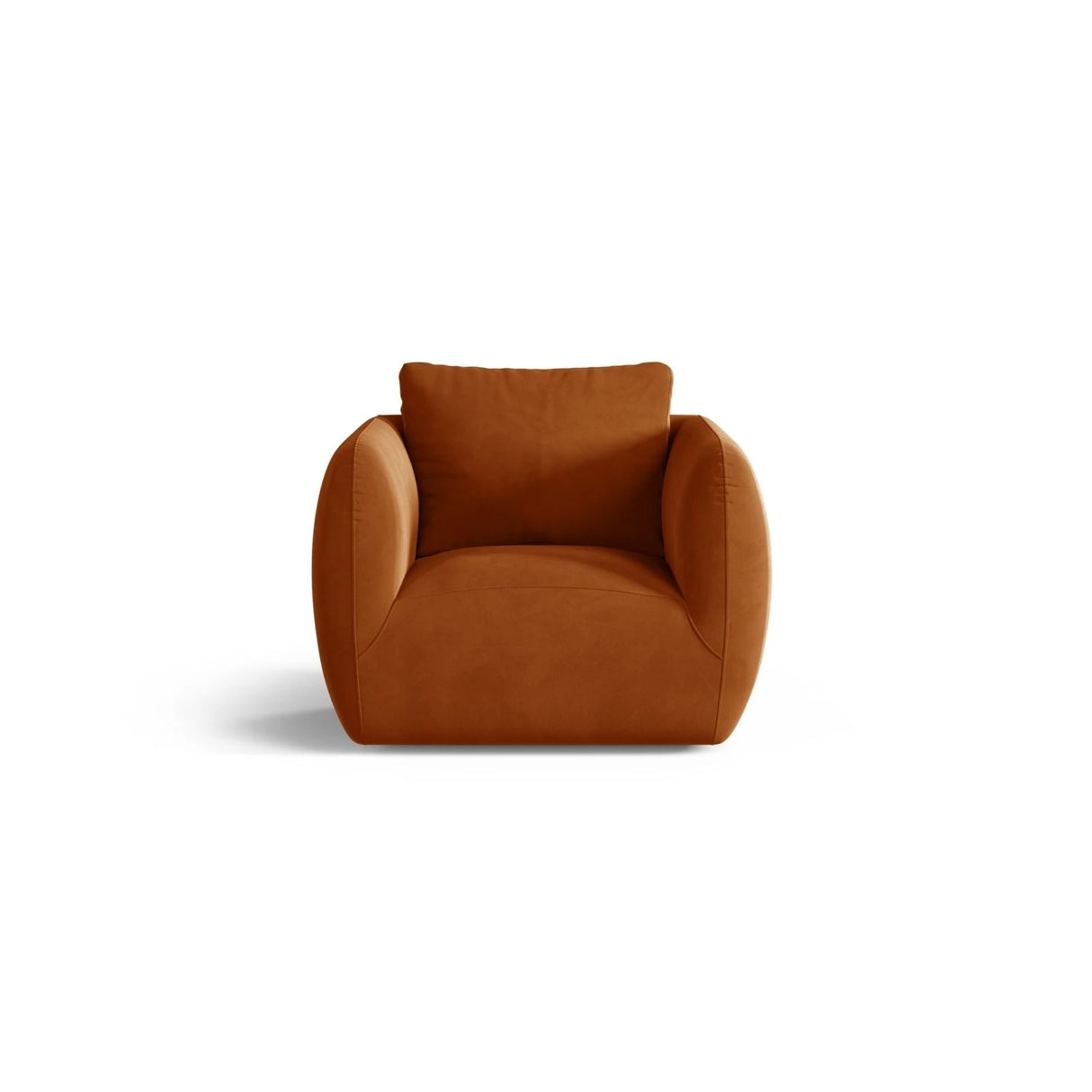Iga Sessel aus Samt (Casino Terracota) in Terrakotta, 95x87 cm – Bild 1