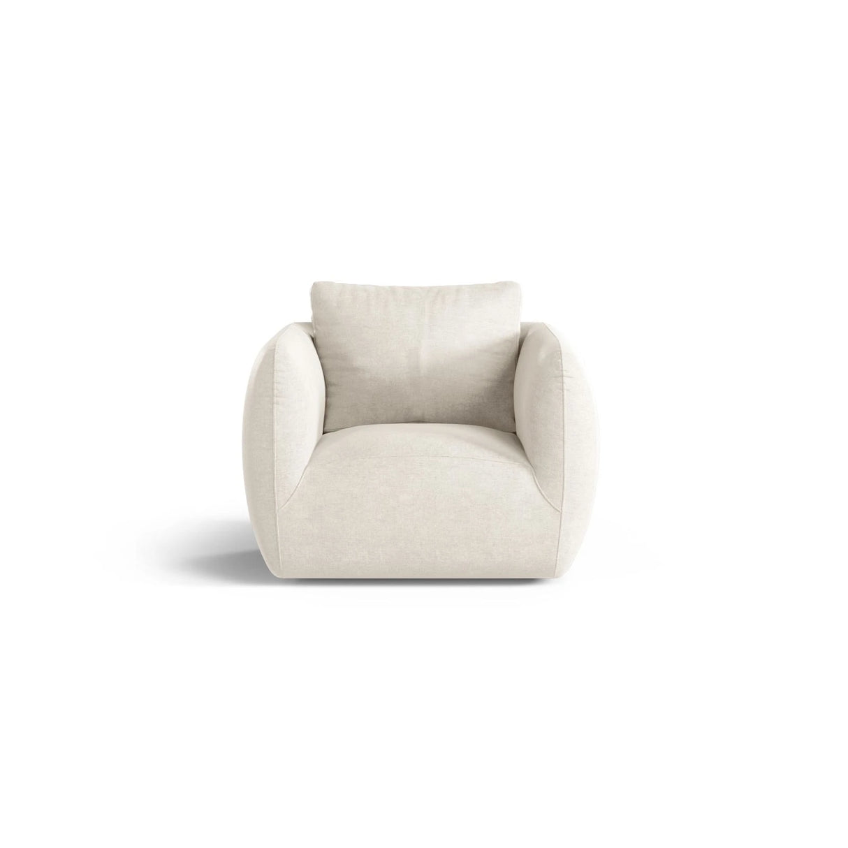 Iga Sessel aus Strukturierter Stoff (Wind 02) in Elfenbein, 95x87 cm – Bild 1