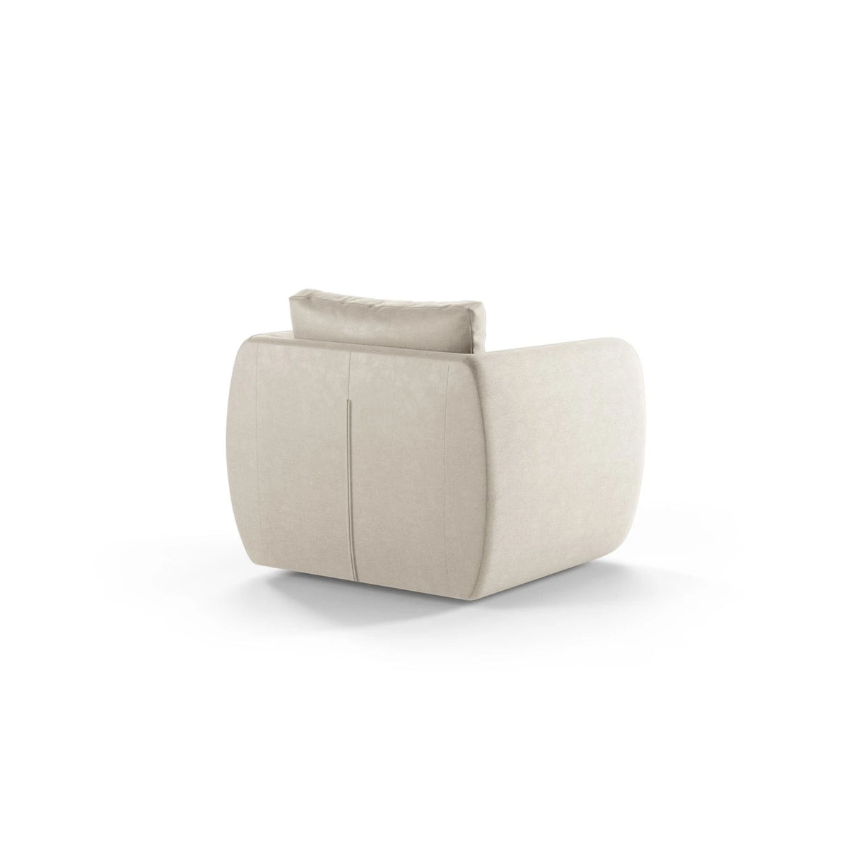 Iga Sessel aus Strukturierter Stoff (Wind 02) in Elfenbein, 95x87 cm – Bild 4