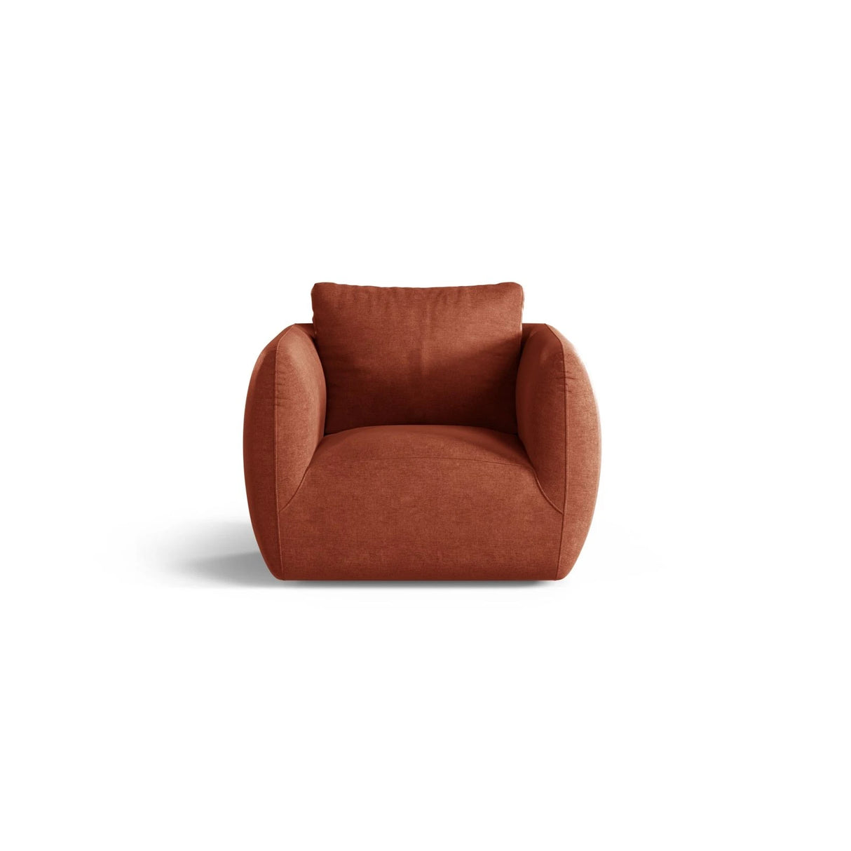 Iga Sessel aus Strukturierter Stoff (Wind 52) in Kastanienbraun, 95x87 cm – Bild 1