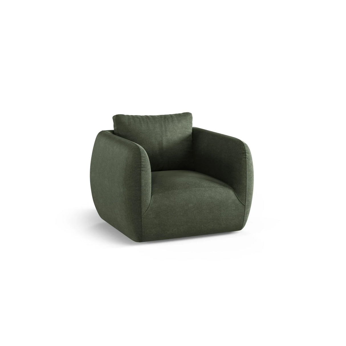 Iga Sessel aus Strukturierter Stoff (Wind 75) in Moosgrün, 95x87 cm – Bild 3