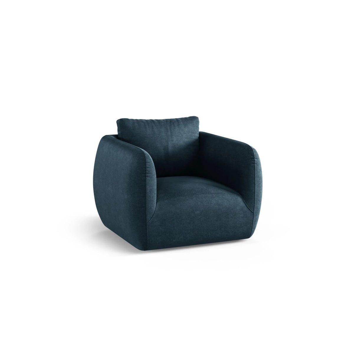 Iga Sessel aus Strukturierter Stoff (Wind 77) in Marineblau, 95x87 cm – Bild 3