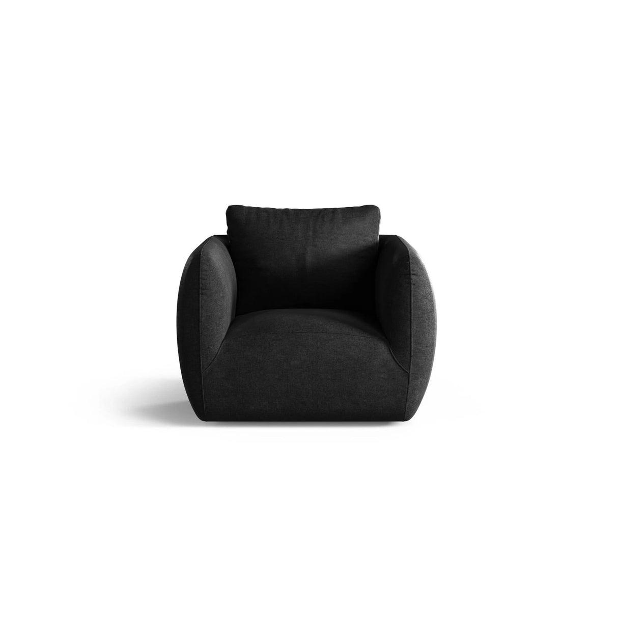 Iga Sessel aus Strukturierter Stoff (Wind 99) in Schwarz, 95x87 cm – Bild 1