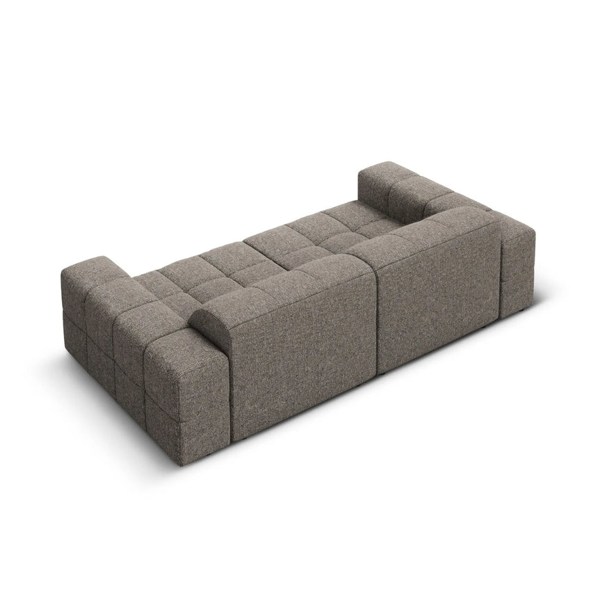 Jennifer 3-Sitzer Sofa mit Bezug aus Chenille (Haga 16) in Grau, 204x102 cm – Bild 5