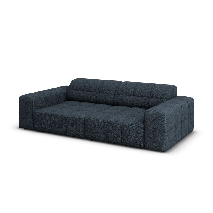 Jennifer 3-Sitzer Sofa mit Bezug aus Chenille (Haga 86) in Königsblau, 204x102 cm – Bild 4
