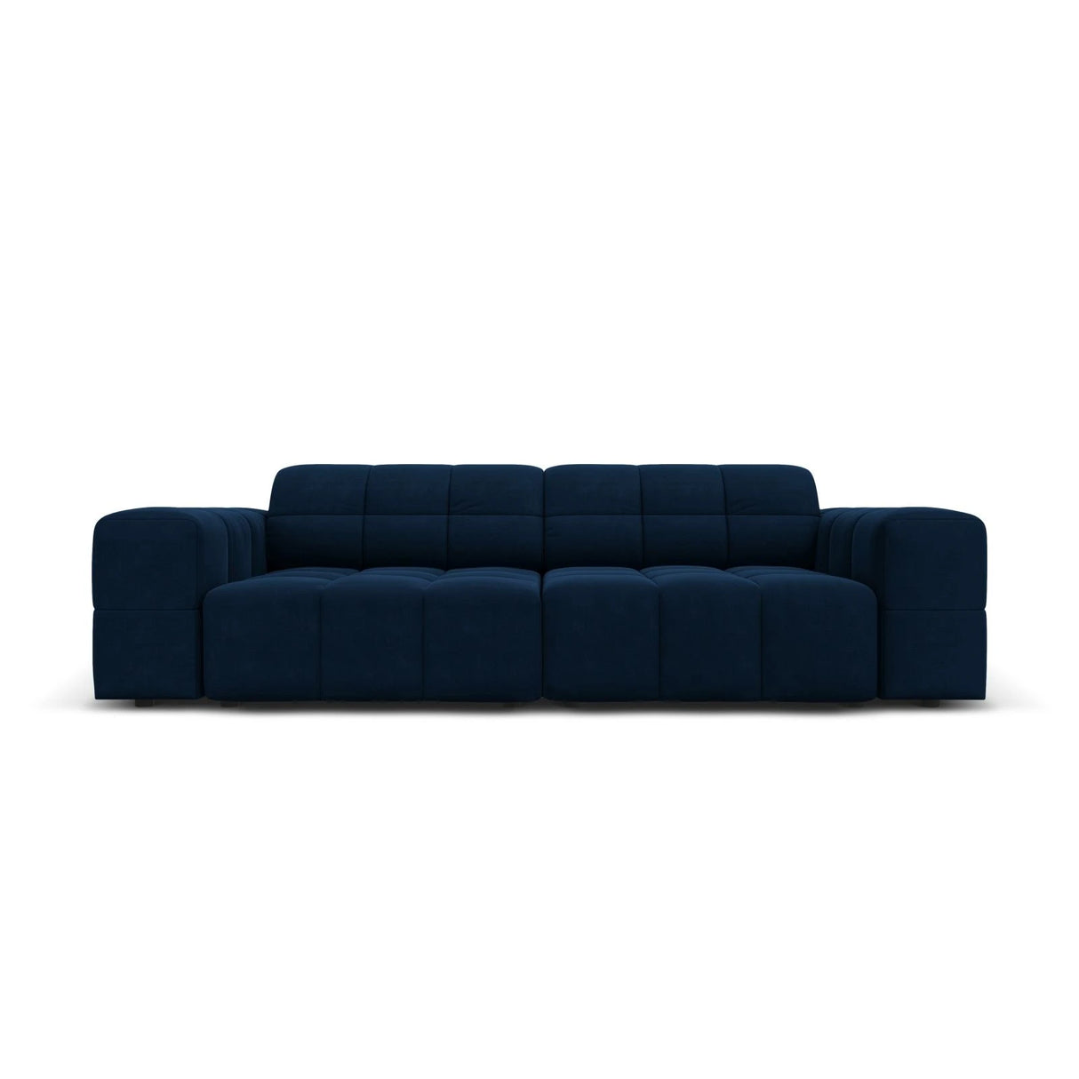 Jennifer 3-Sitzer Sofa mit Bezug aus Samt (Bluvel 86) in Königsblau, 204x102 cm – Bild 1