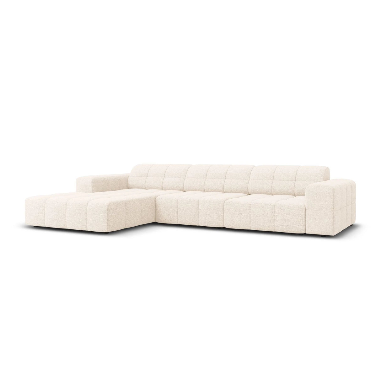 Jennifer 4-Sitzer Ecksofa, Linke Seite, mit Bezug aus Samt oder Chenille, 284x166 cm – Bild 3
