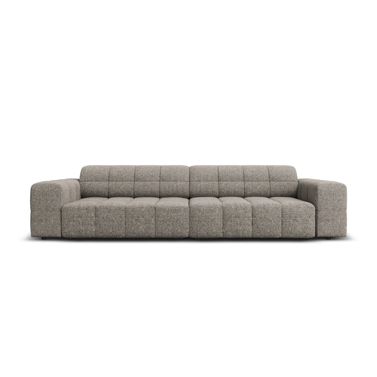 Jennifer 4-Sitzer Sofa mit Bezug aus Chenille (Haga 16) in Grau, 244x102 cm – Bild 1