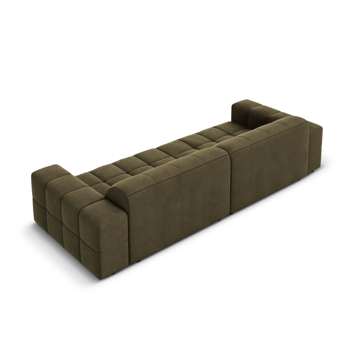 Jennifer 4-Sitzer Sofa mit Bezug aus Samt (Bluvel 77) in Grün, 244x102 cm – Bild 5