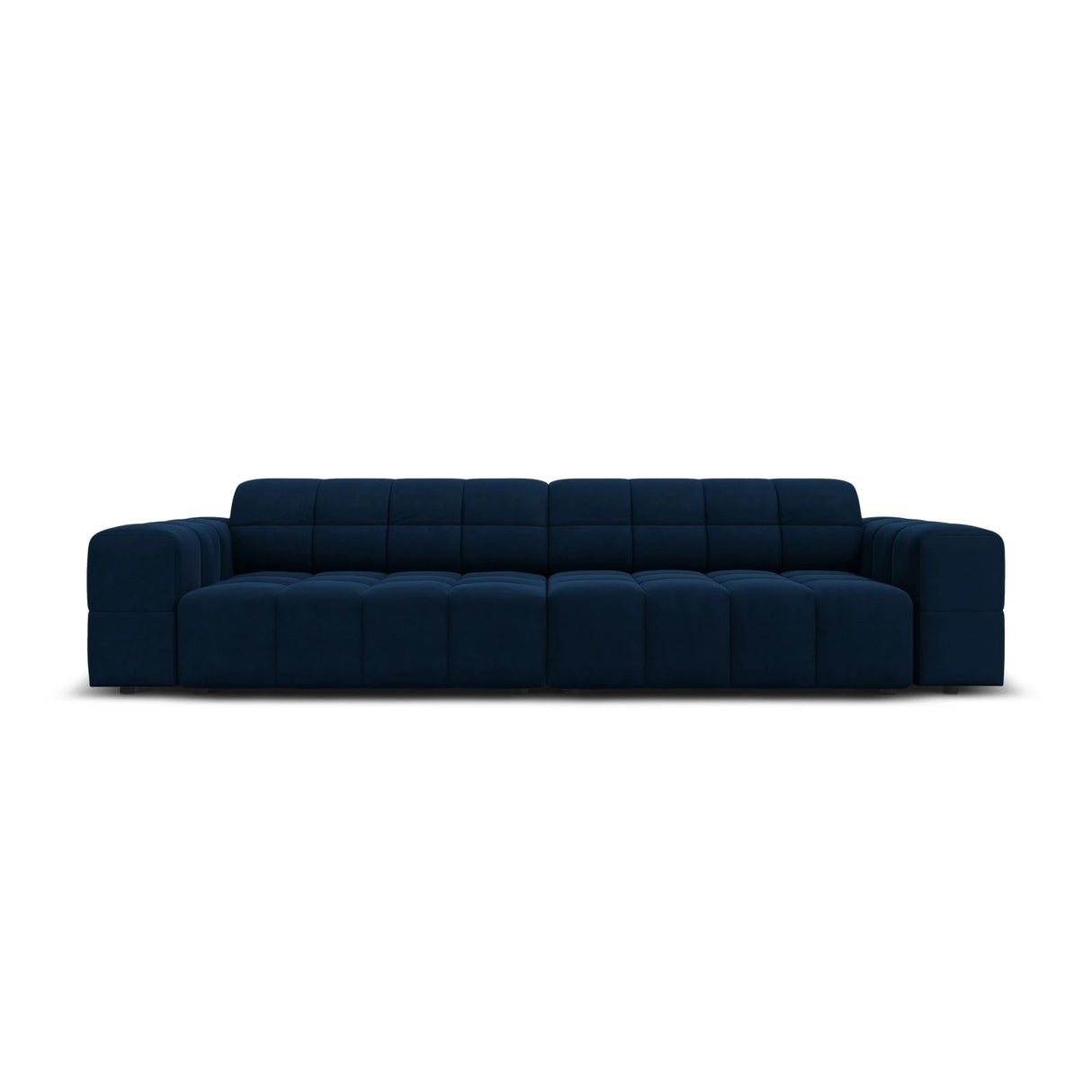 Jennifer 4-Sitzer Sofa mit Bezug aus Samt (Bluvel 86) in Königsblau, 244x102 cm – Bild 1